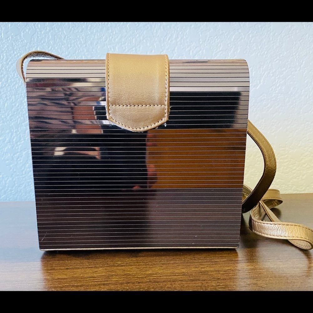 Stuart Weitzman Metallic Brown Shoulder Bag